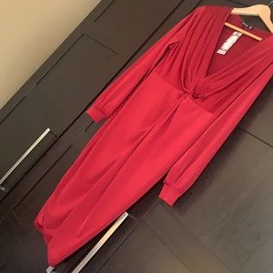 Beautiful wine wrap twist dress. Perfect